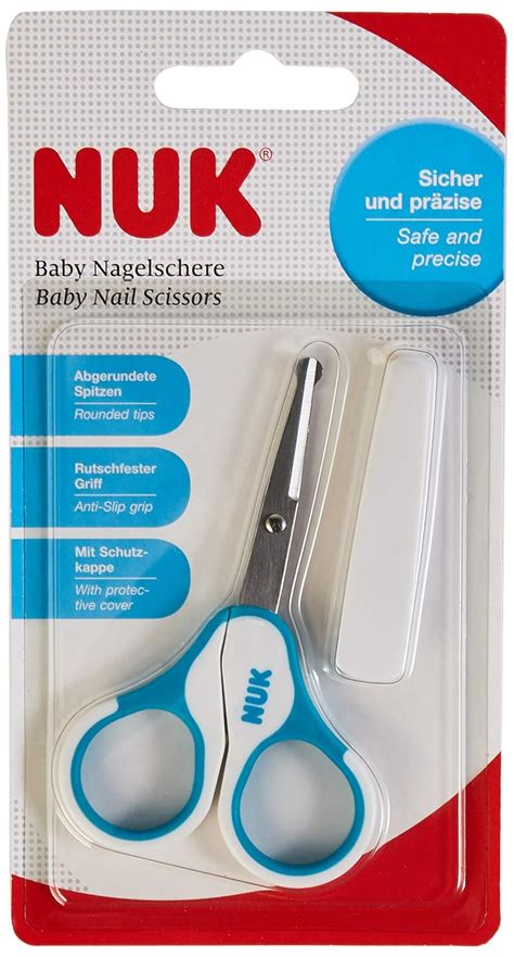 nuk nagelschere|NUK Baby Nagelschere, sicher und präzise, blau, 1。